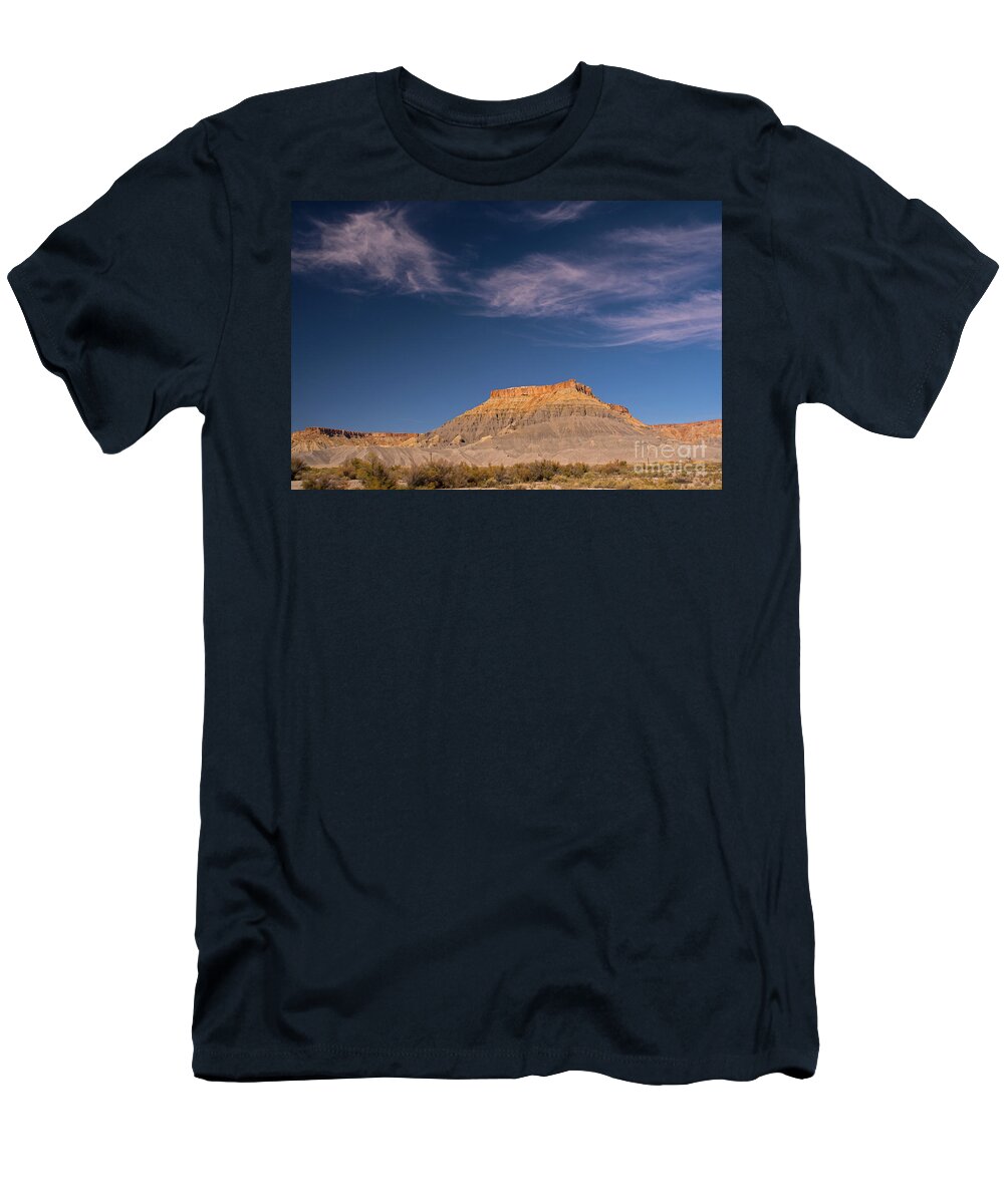 Butte T-Shirt featuring the photograph Factory Butte Utah by Cindy Murphy - NightVisions