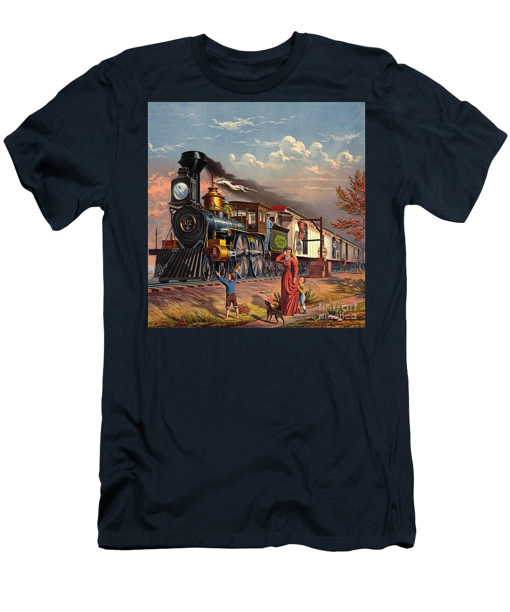 Fast Mail 1875 T-Shirt featuring the photograph Fast Mail 1875 by Padre Art
