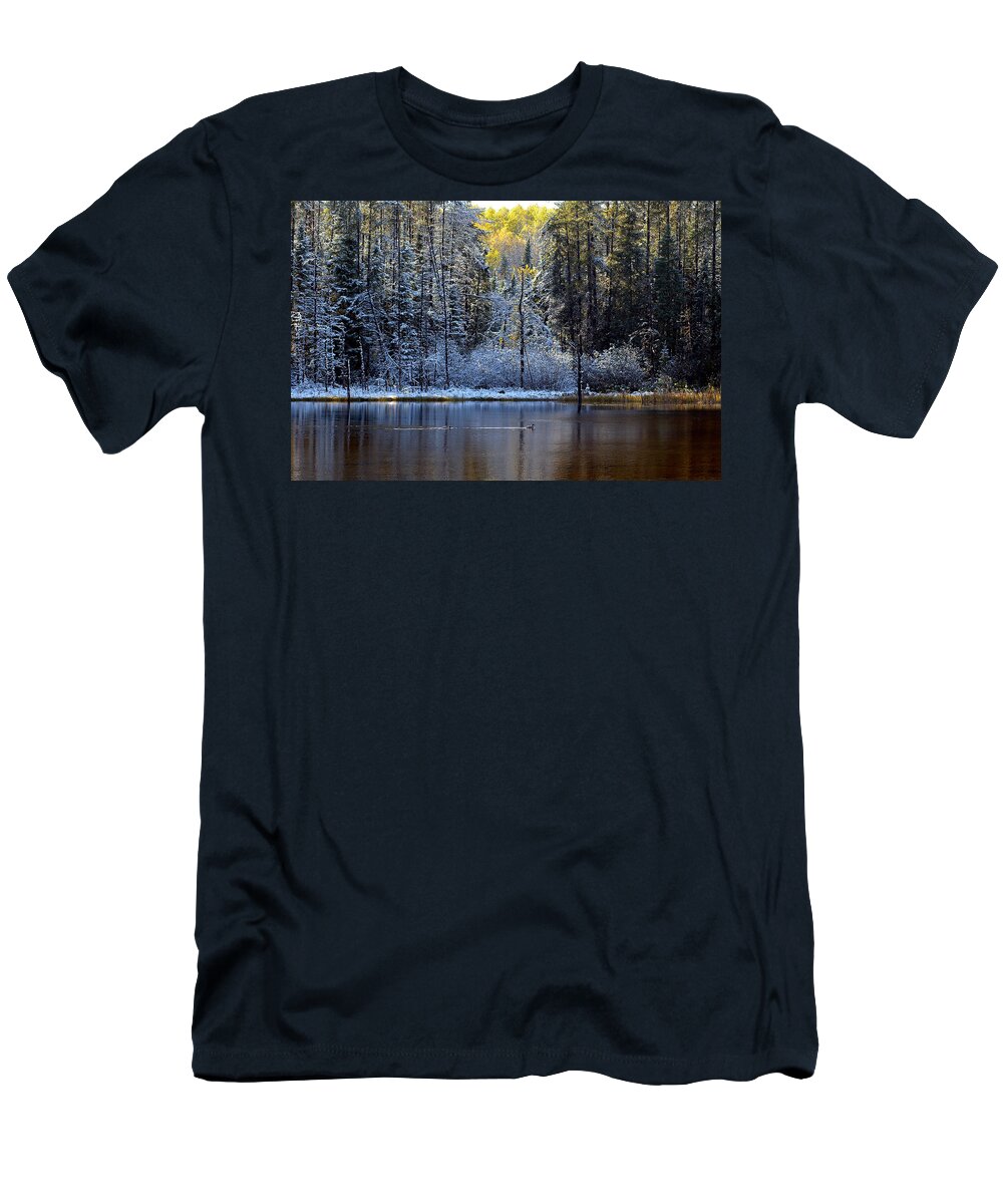 Canada T-Shirt featuring the photograph First Snow by Doug Gibbons