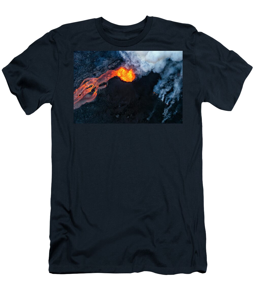 Puna T-Shirt featuring the photograph Fissure 8 Cinder Cone by Christopher Johnson