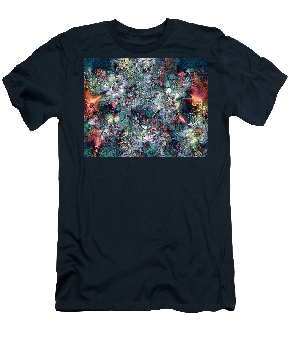 Abstract T-Shirt featuring the digital art Floralia by Charmaine Zoe