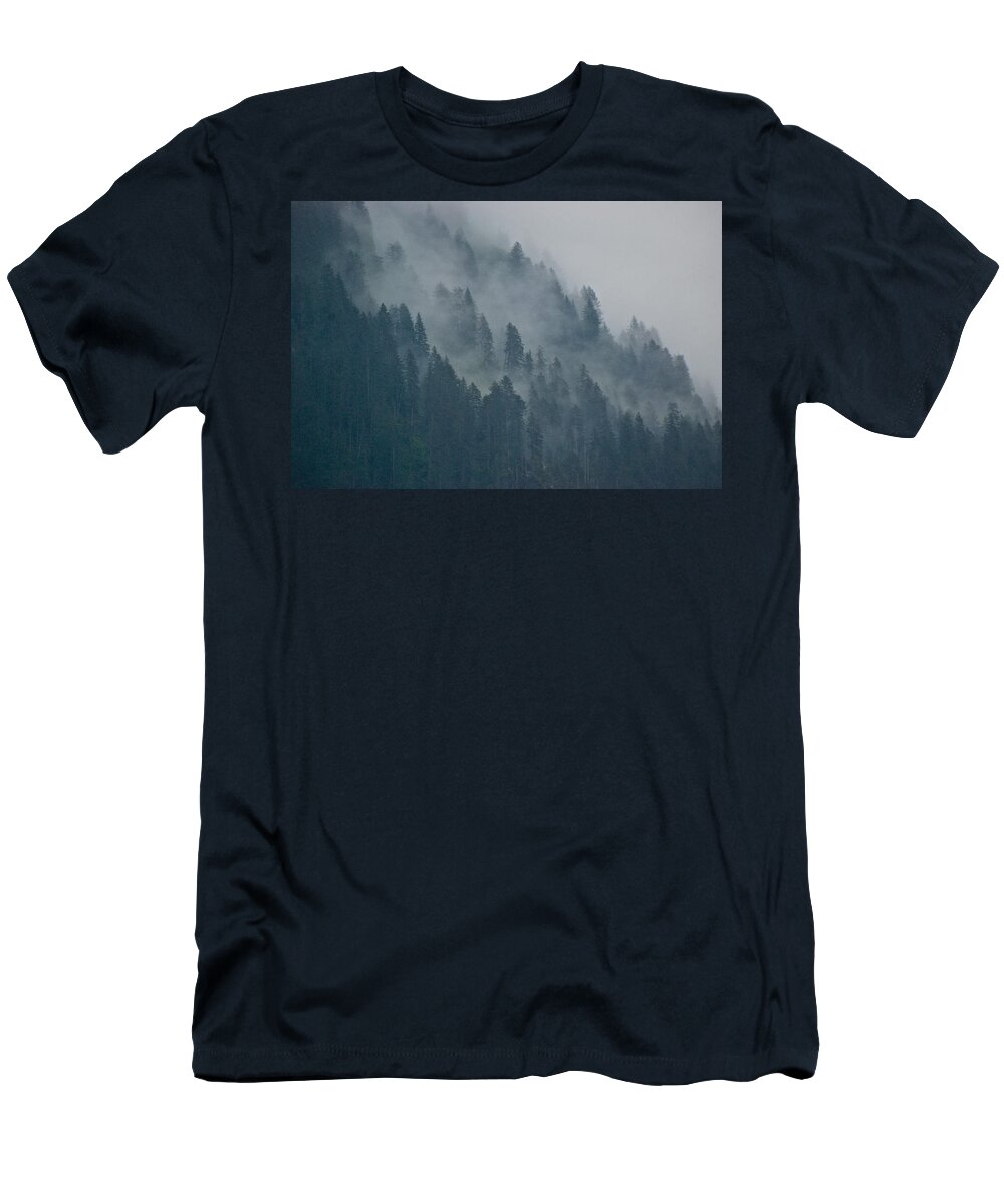 Alaska T-Shirt featuring the photograph Foggy Mountain Ridge by Eric Tressler