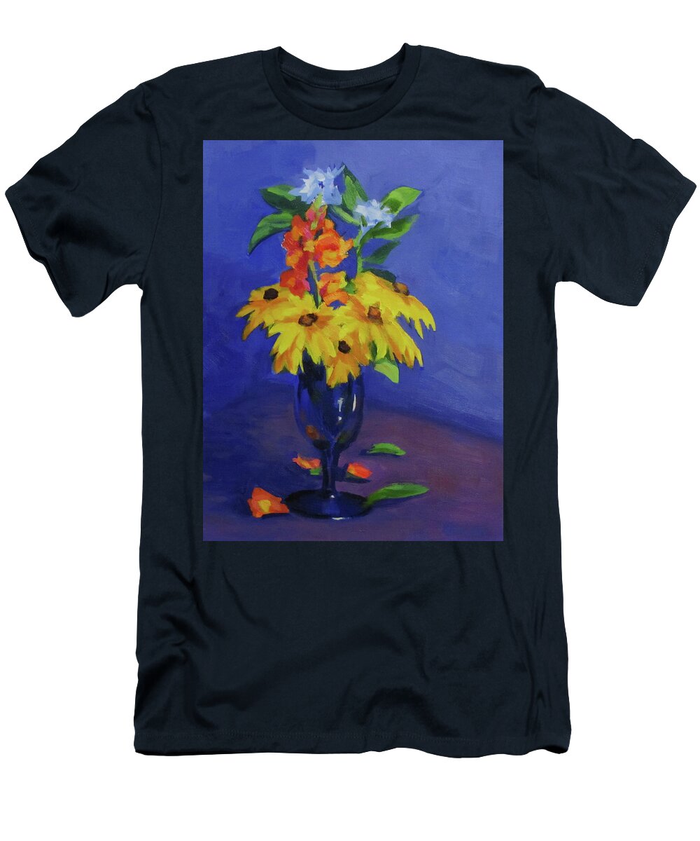 Flowers T-Shirt featuring the painting From the Garden by Karen Ilari