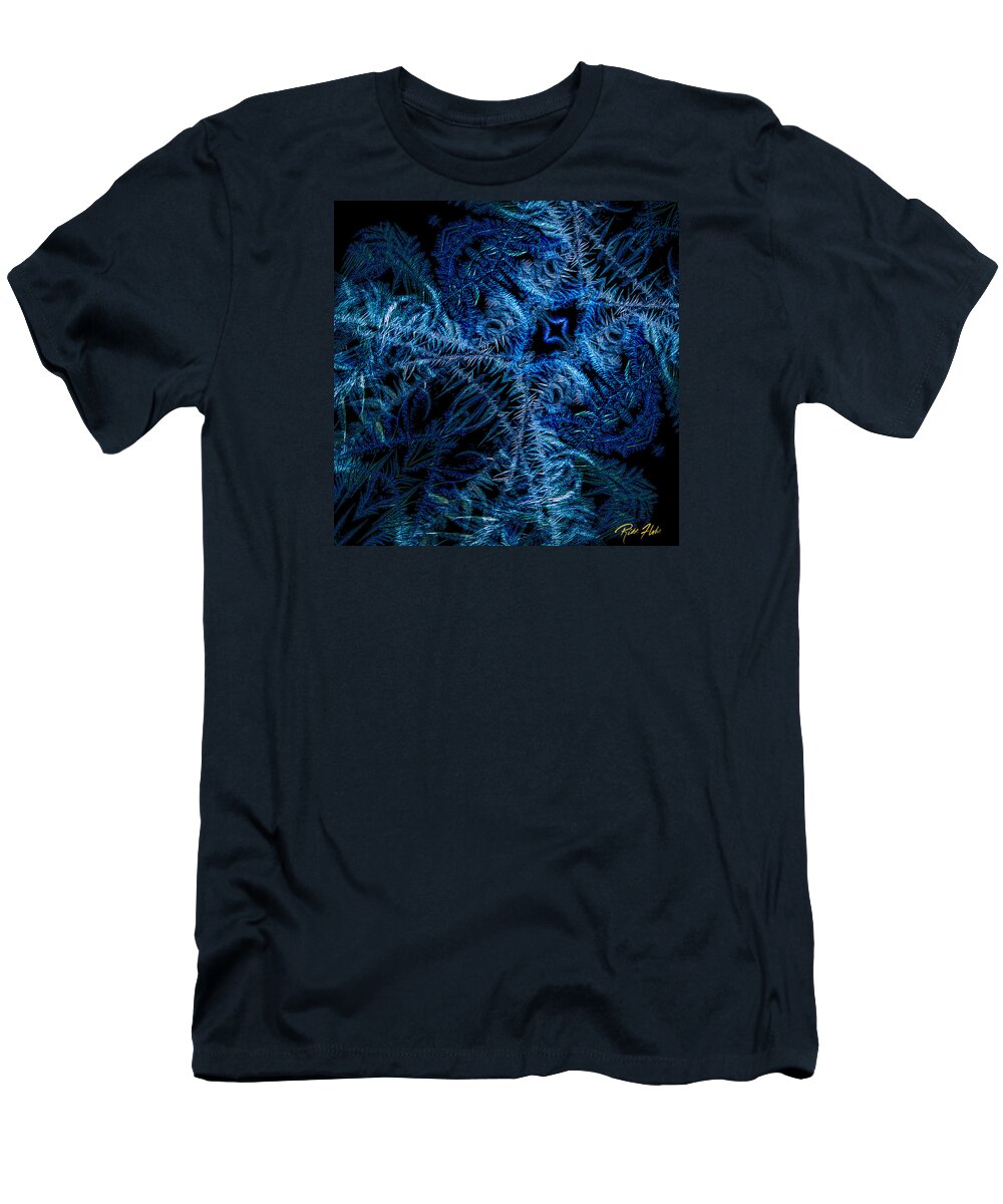 Frost T-Shirt featuring the photograph Frost Abstract on Black by Rikk Flohr