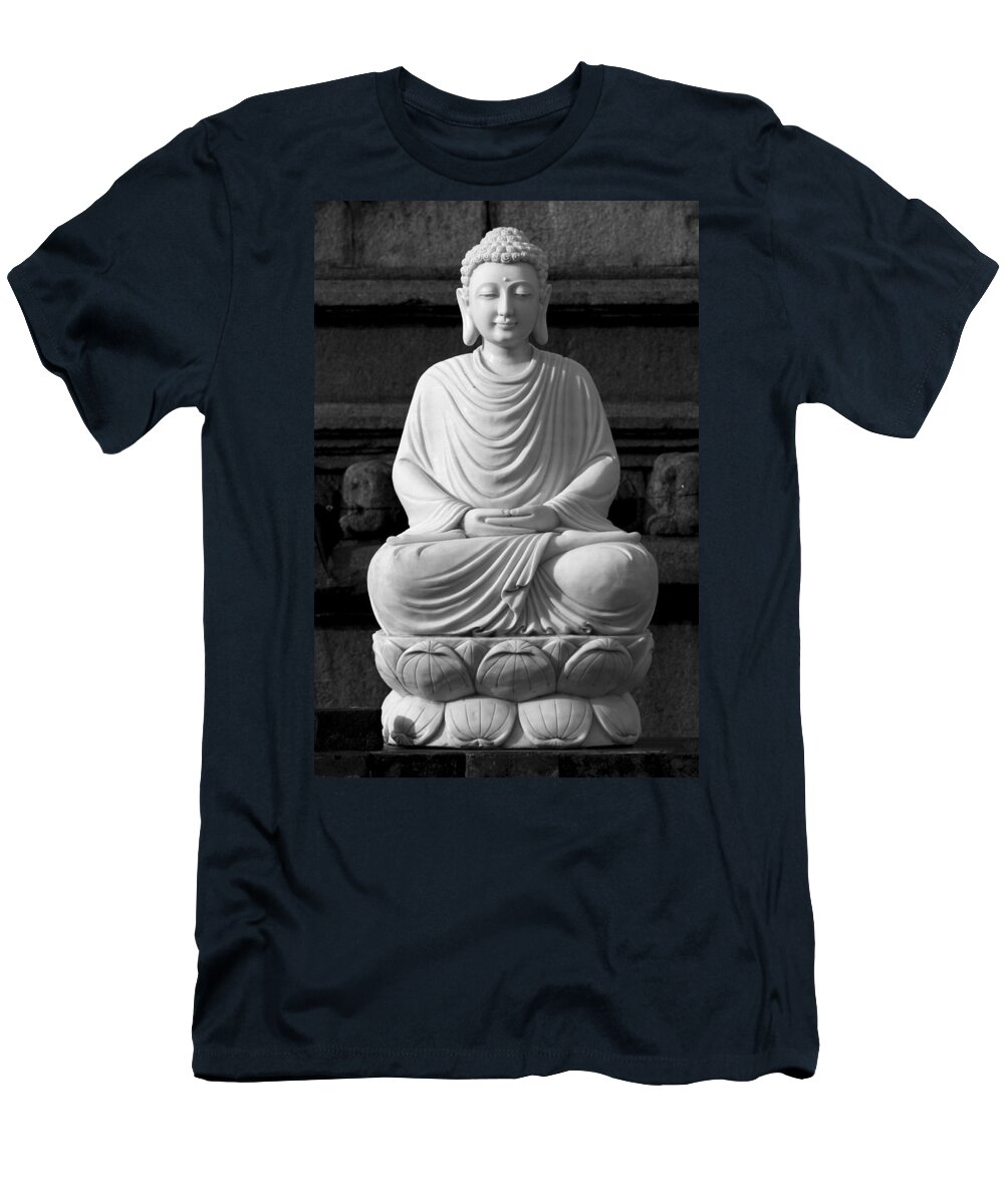 Buddha T-Shirt featuring the photograph Gautam Buddha by Hitendra SINKAR