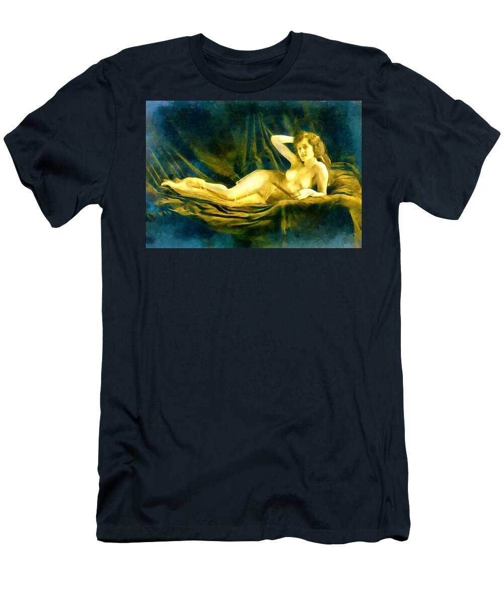 Woman T-Shirt featuring the painting Glowing beauty by Lilia S