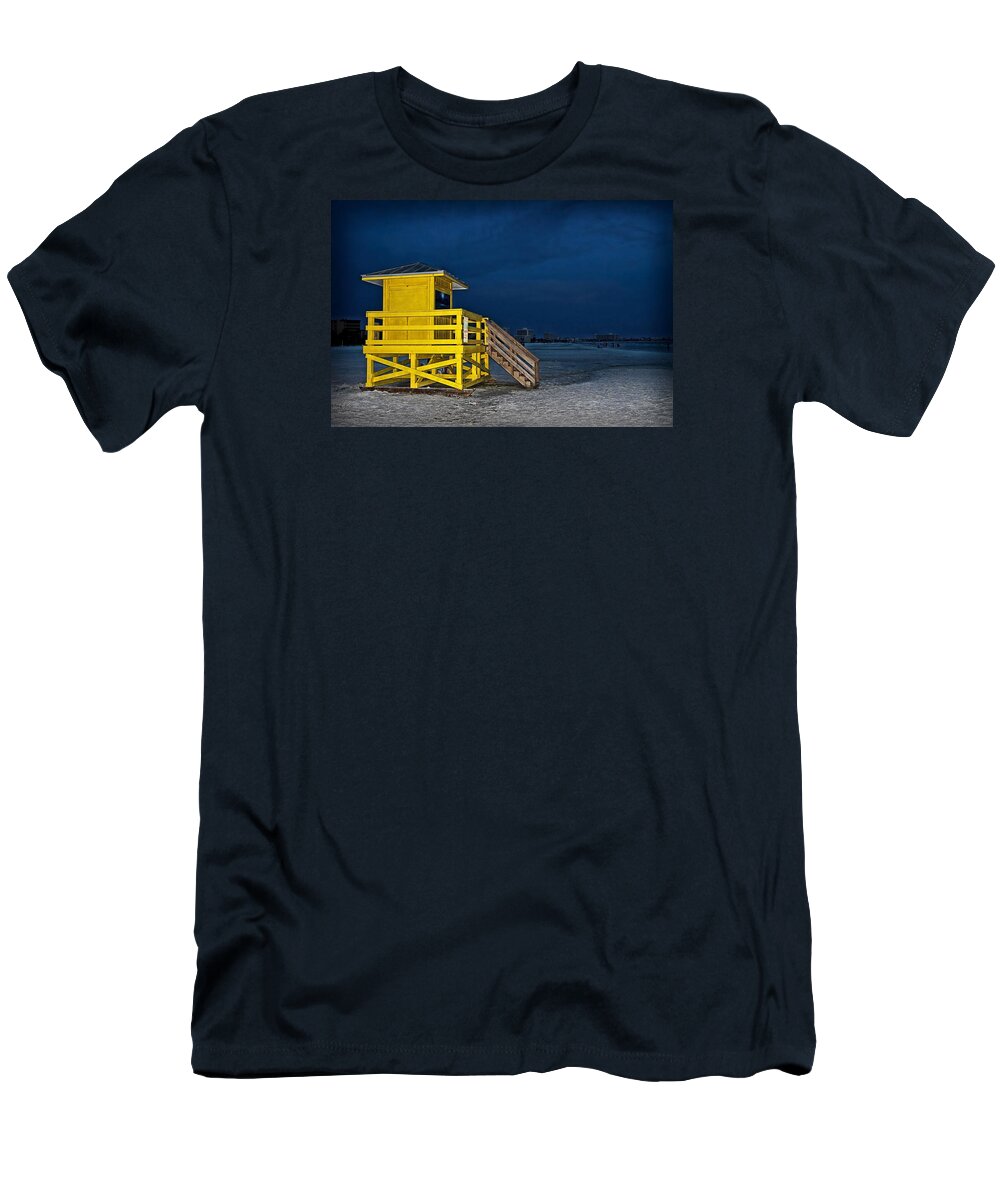 Night T-Shirt featuring the photograph Goodnight Siesta Key by DJ Florek