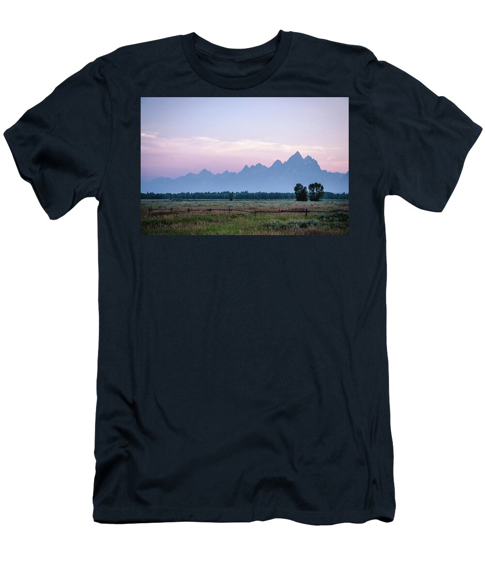 Grand Tetons T-Shirt featuring the photograph Grand Teton Sunset by Margaret Pitcher