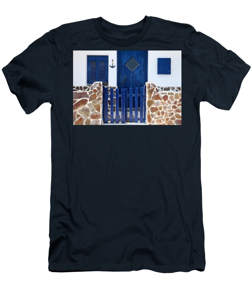 Home T-Shirt featuring the photograph Greek traditional house by Michalakis Ppalis