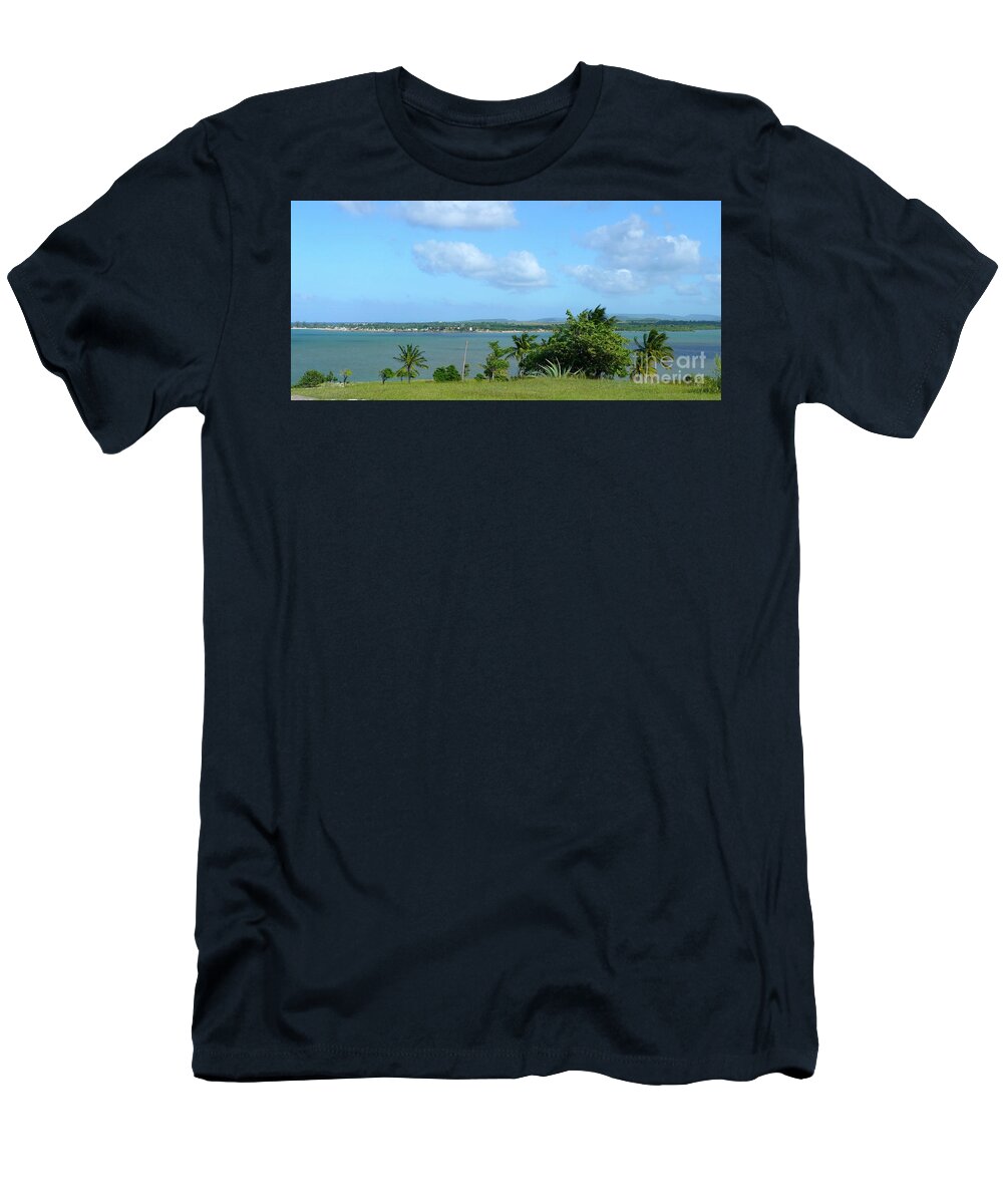 Photography T-Shirt featuring the photograph Green Landscape and Sky by Francesca Mackenney