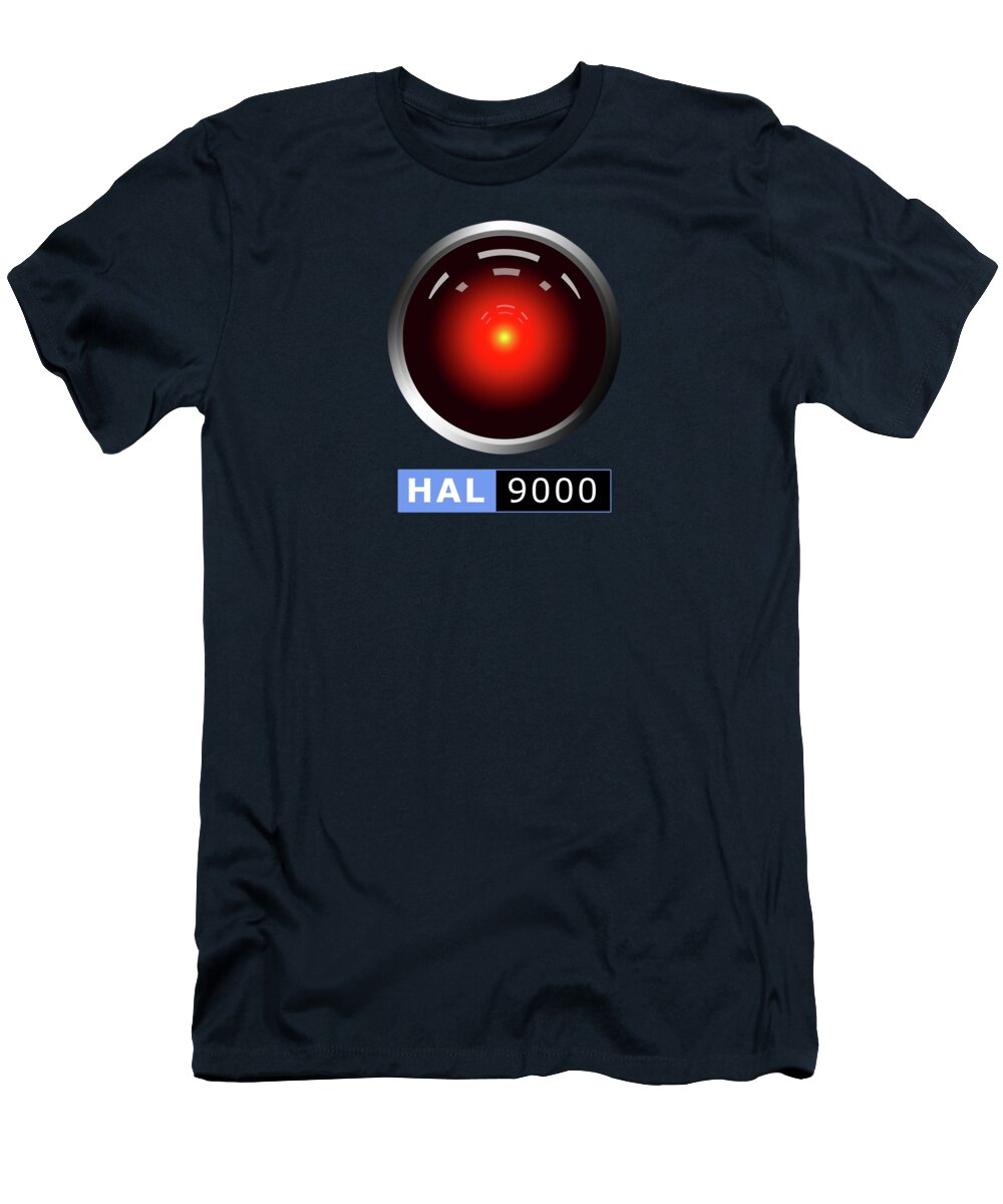Hal9000 T-Shirt featuring the digital art Hal 9000 by Gaspar Avila