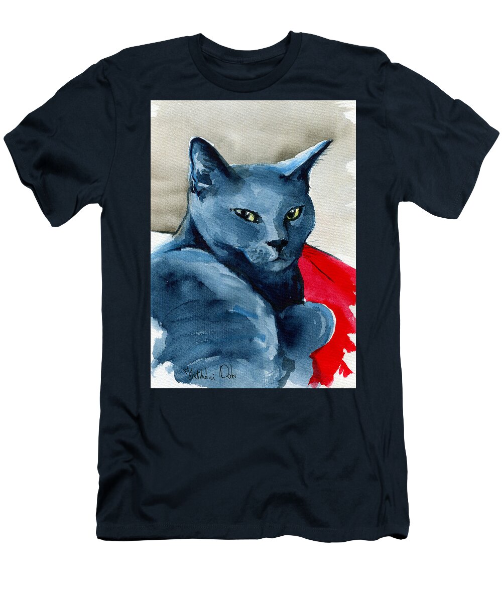 russian blue cat t shirt