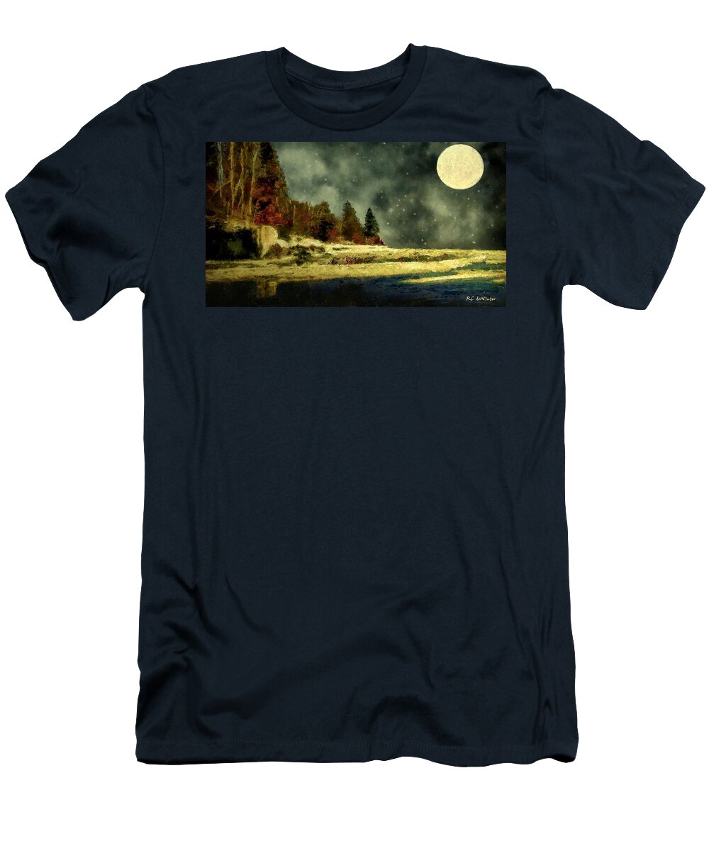 Landscape T-Shirt featuring the painting Harlequin Lake by RC DeWinter