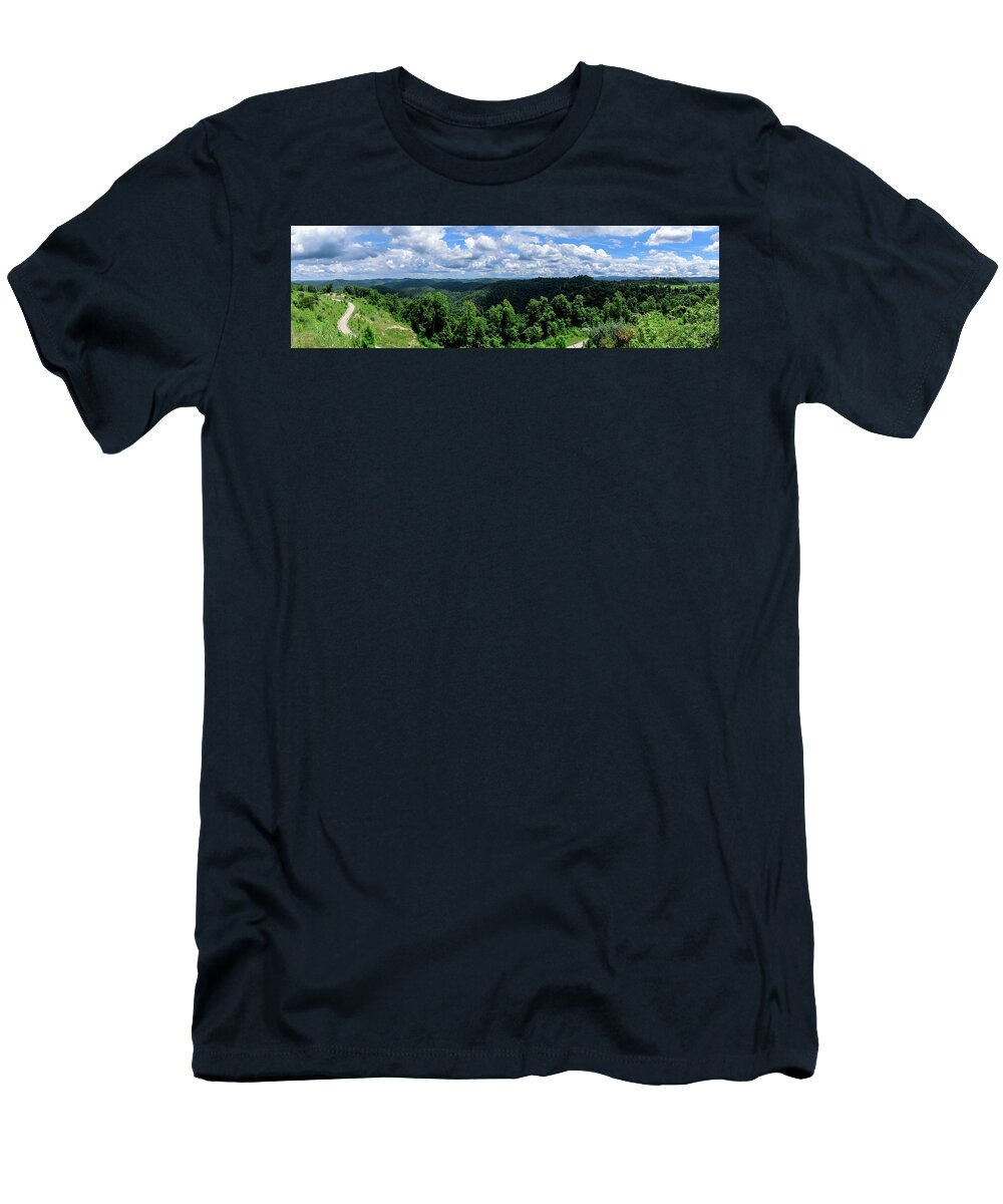 Eastern Ky T-Shirt featuring the photograph Hills and Clouds by Lester Plank