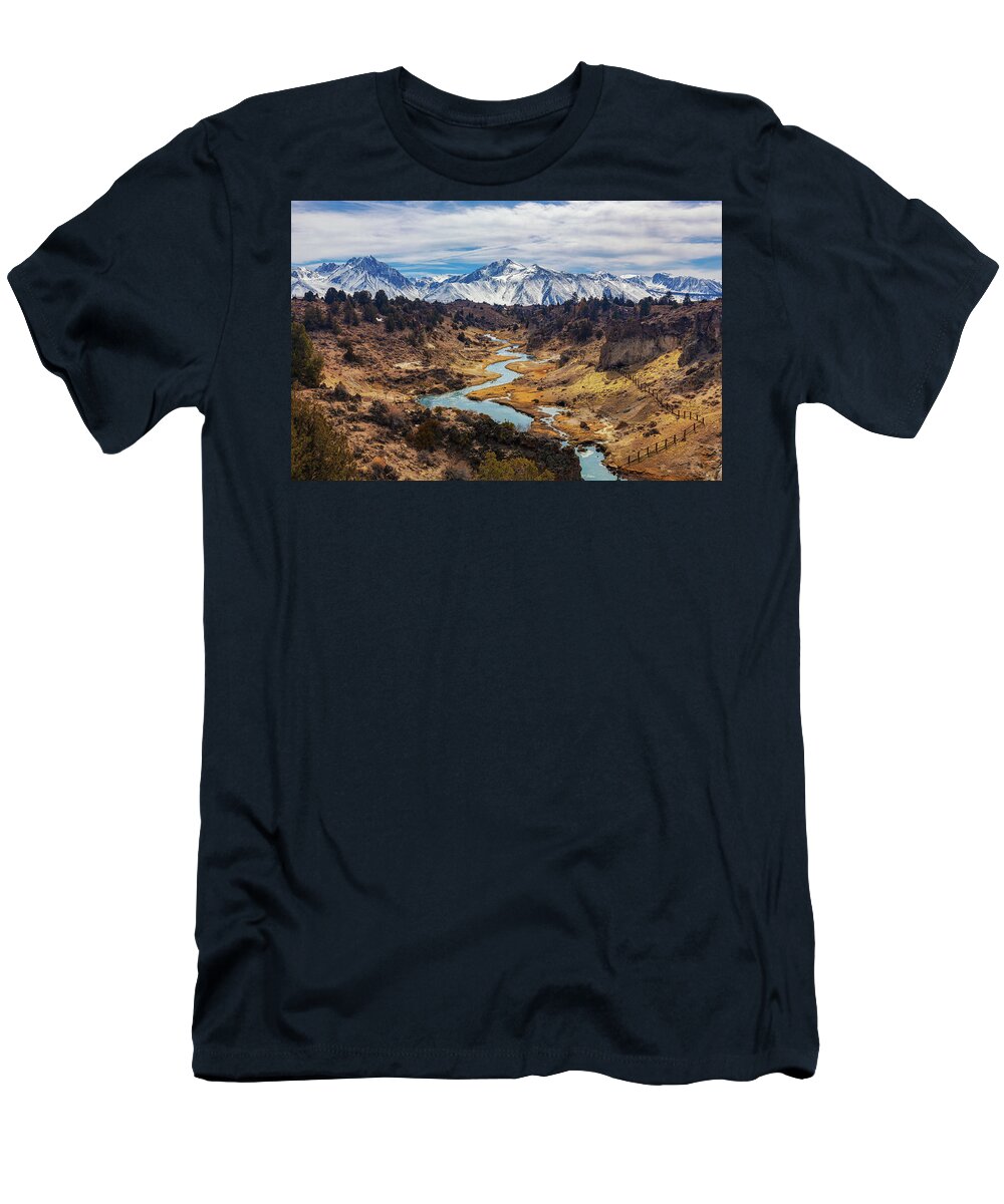 Mammoth T-Shirt featuring the photograph Hot Creek by Tassanee Angiolillo