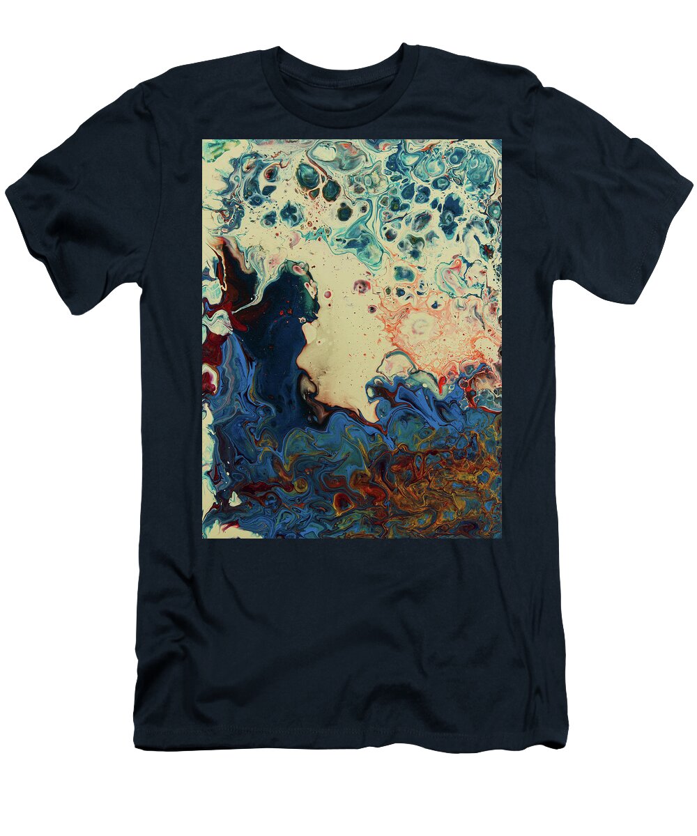 Fluid T-Shirt featuring the painting Hullaballoo by Jennifer Walsh
