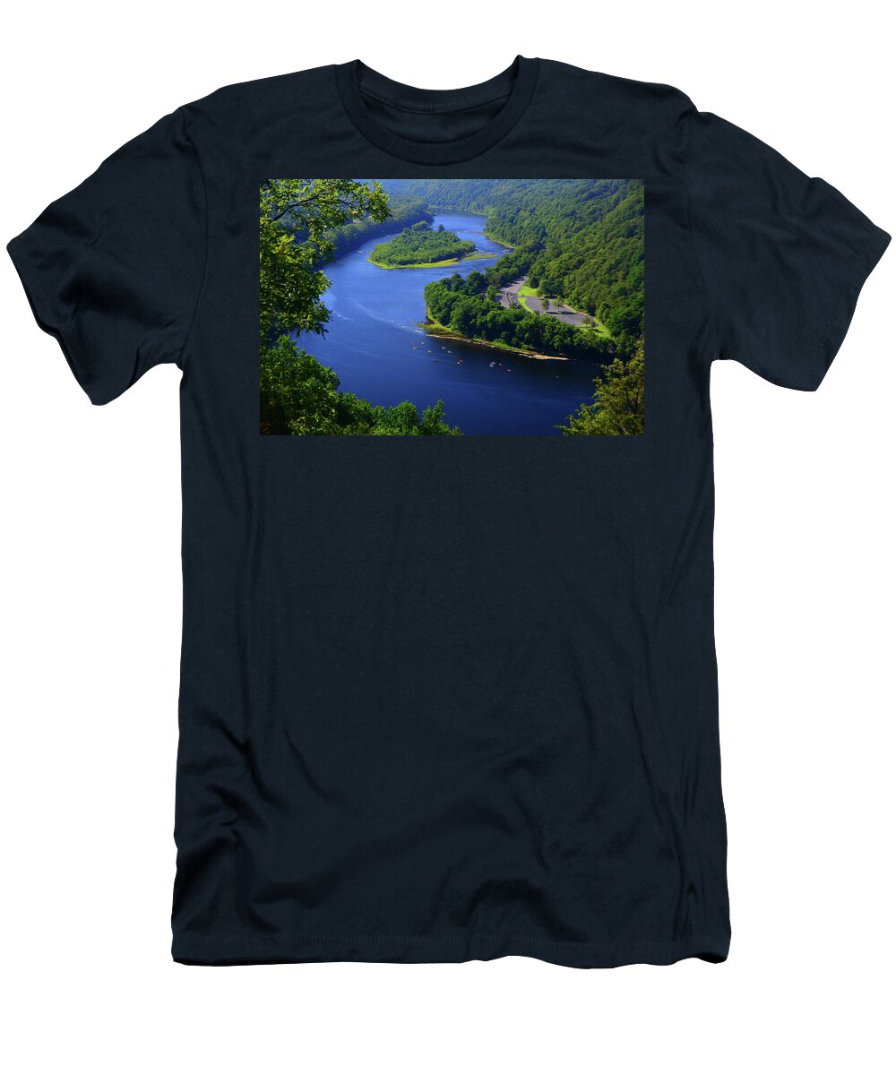Kayaking The Delaware River T-Shirt featuring the photograph Kayaking the Delaware River by Raymond Salani III