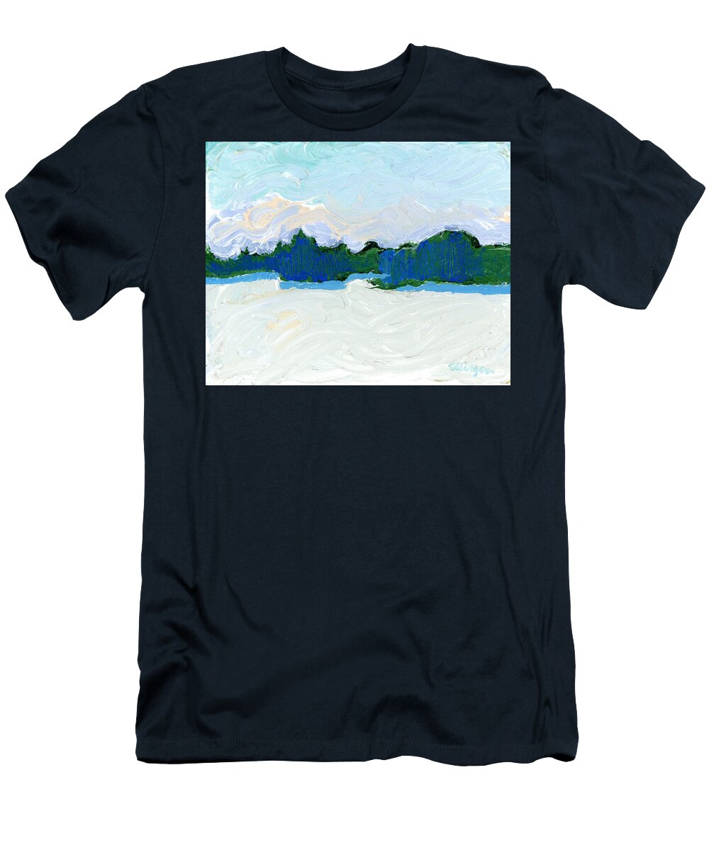 Boundary Waters T-Shirt featuring the painting Knife Lake by Rodger Ellingson