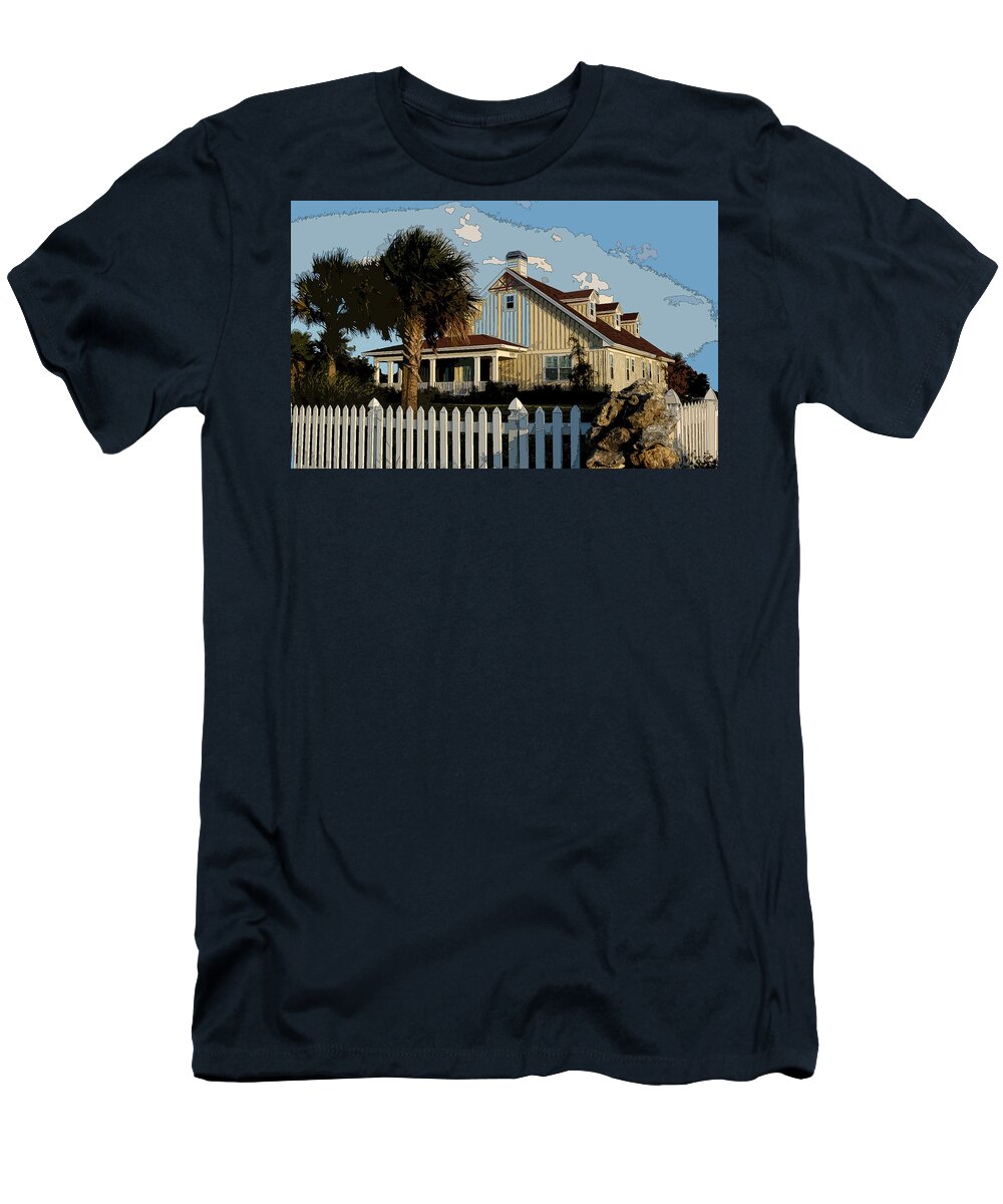 Architecture T-Shirt featuring the photograph Lakeside Cottage by James Rentz