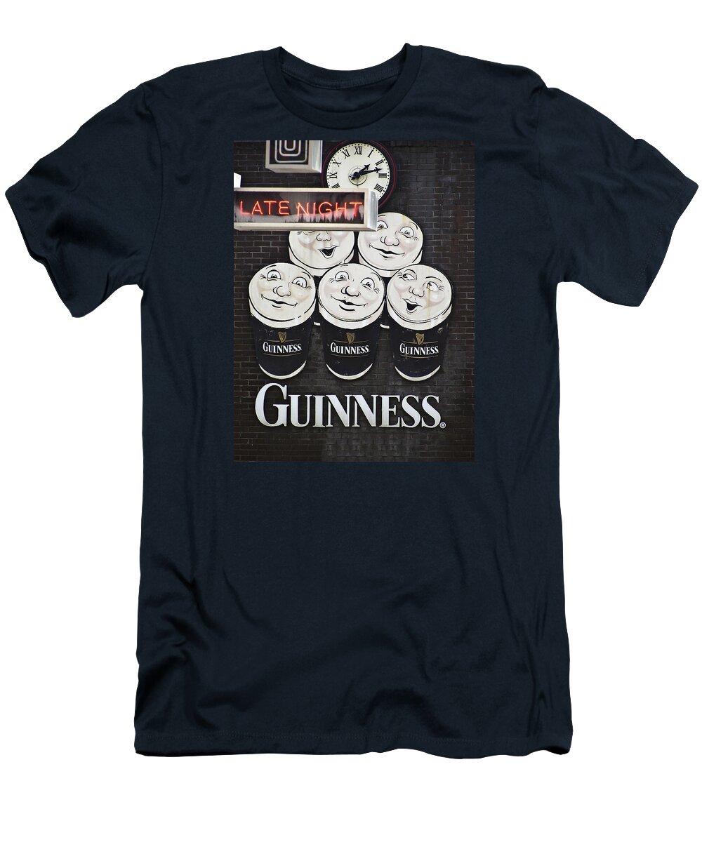 Guinness T-Shirt featuring the photograph Late Night Guinness Limerick Ireland by Teresa Mucha