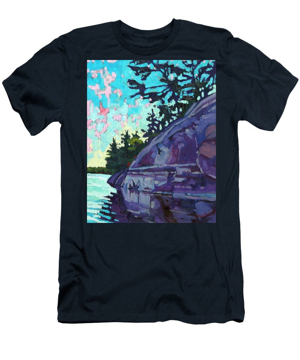 Morning T-Shirt featuring the painting Levels by Phil Chadwick