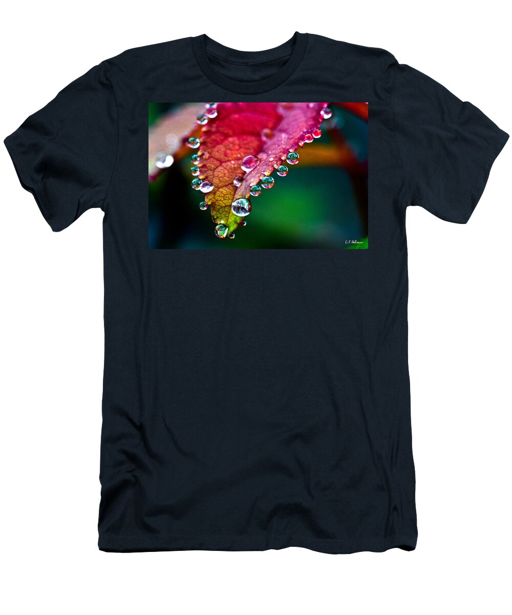 Flora T-Shirt featuring the photograph Liquid Beads by Christopher Holmes