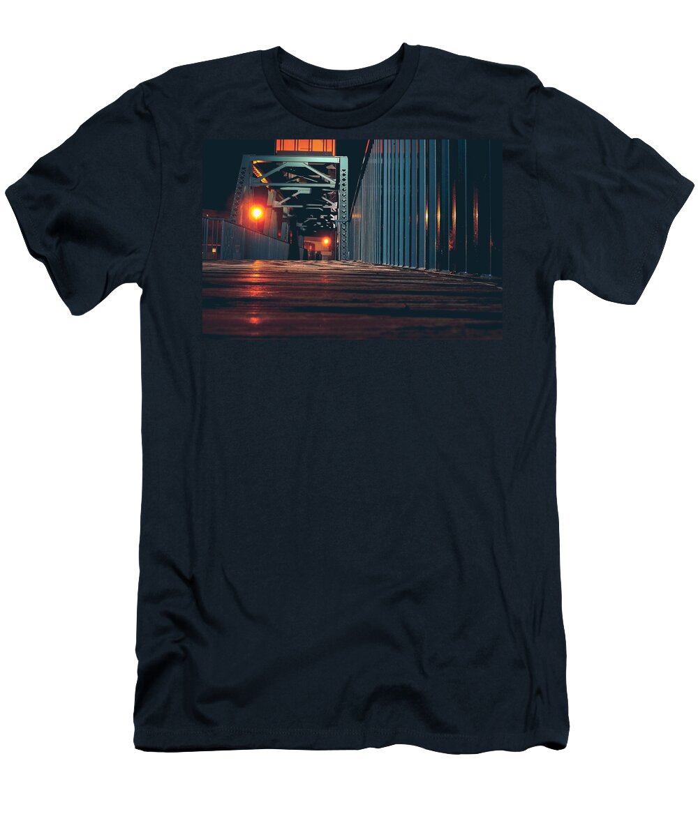 Train T-Shirt featuring the photograph Lit Up by Viviana Nadowski