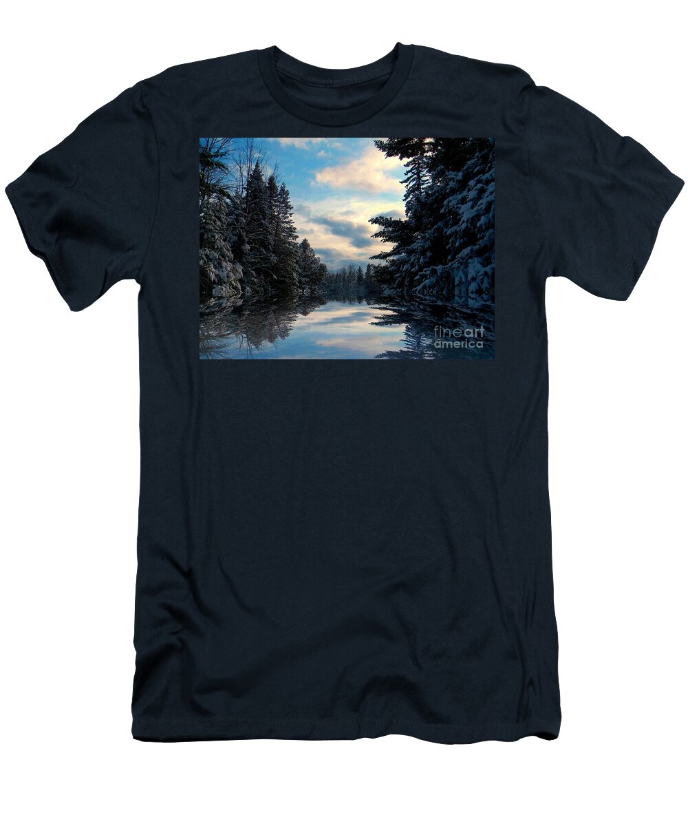 Trees T-Shirt featuring the photograph Looking Glass by Elfriede Fulda