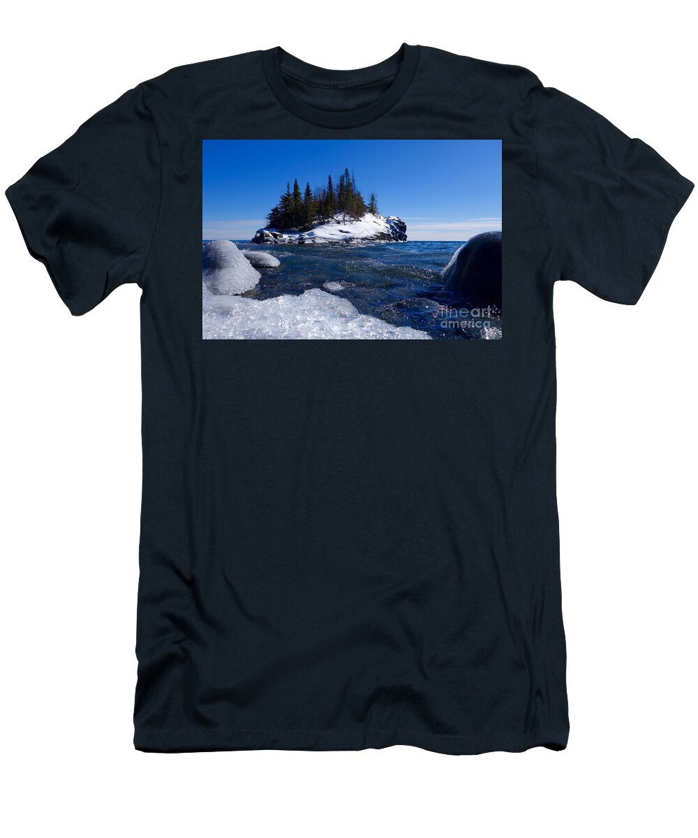 Ice T-Shirt featuring the photograph March Blues by Sandra Updyke