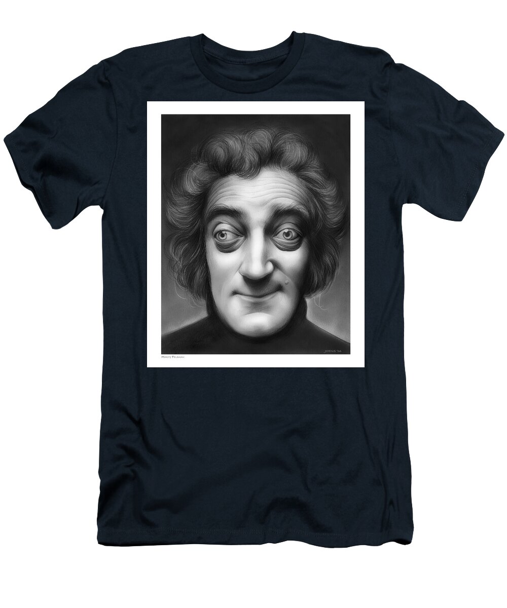 Marty Feldman T-Shirt featuring the drawing Marty Feldman by Greg Joens