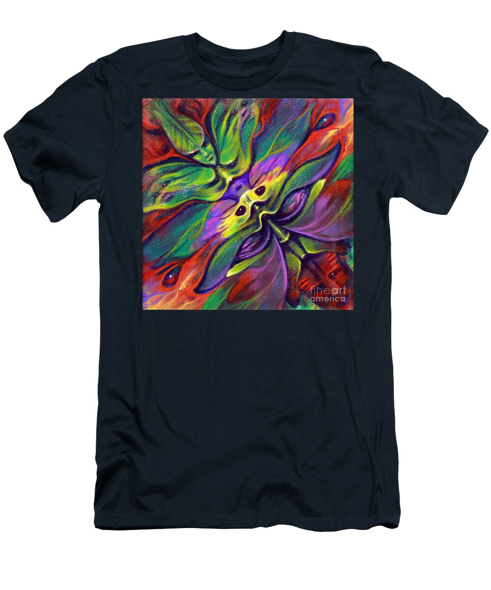 Rorshach T-Shirt featuring the painting Masqparade 7 by Ricardo Chavez-Mendez