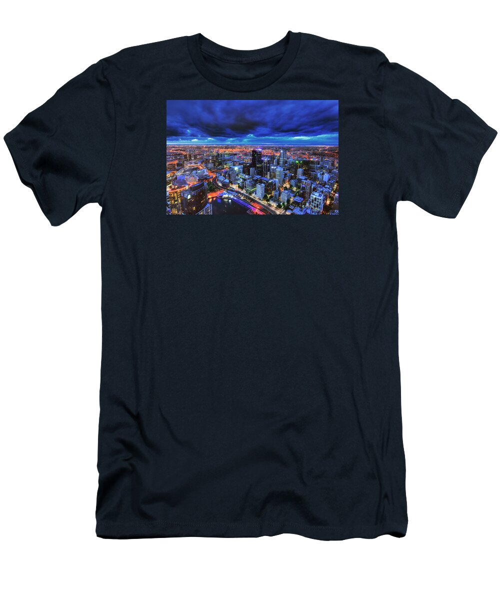 Melbourne T-Shirt featuring the photograph Melbourne from Above by Midori Chan