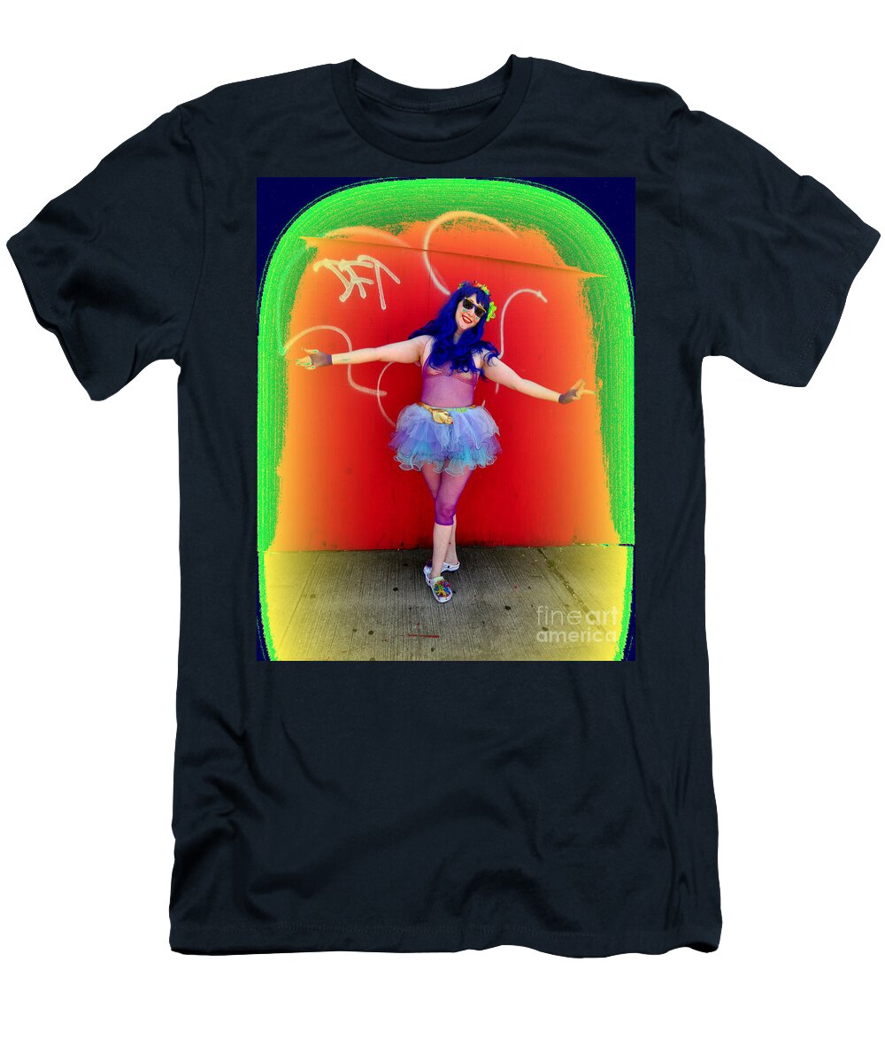 Bklyn T-Shirt featuring the photograph Mermaid Parade 2012 by Mark Gilman