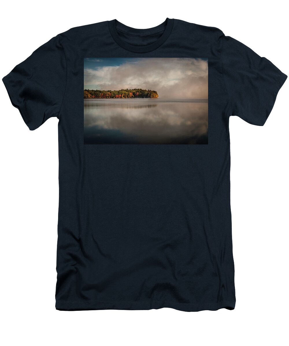 Fall T-Shirt featuring the photograph Misty Morning by Benjamin Dahl