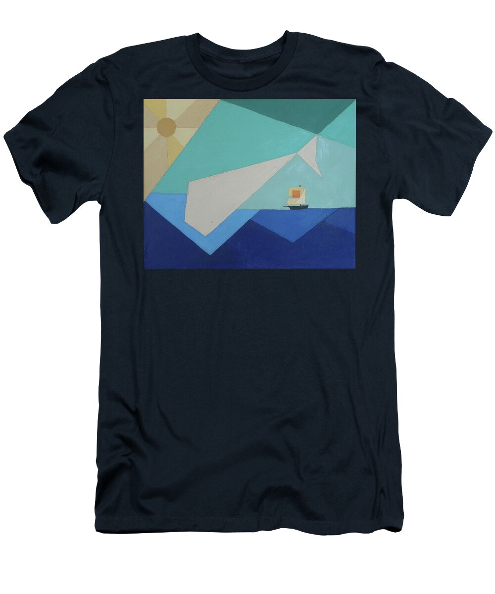 Abstract T-Shirt featuring the painting Moby Dick by Lenore Senior