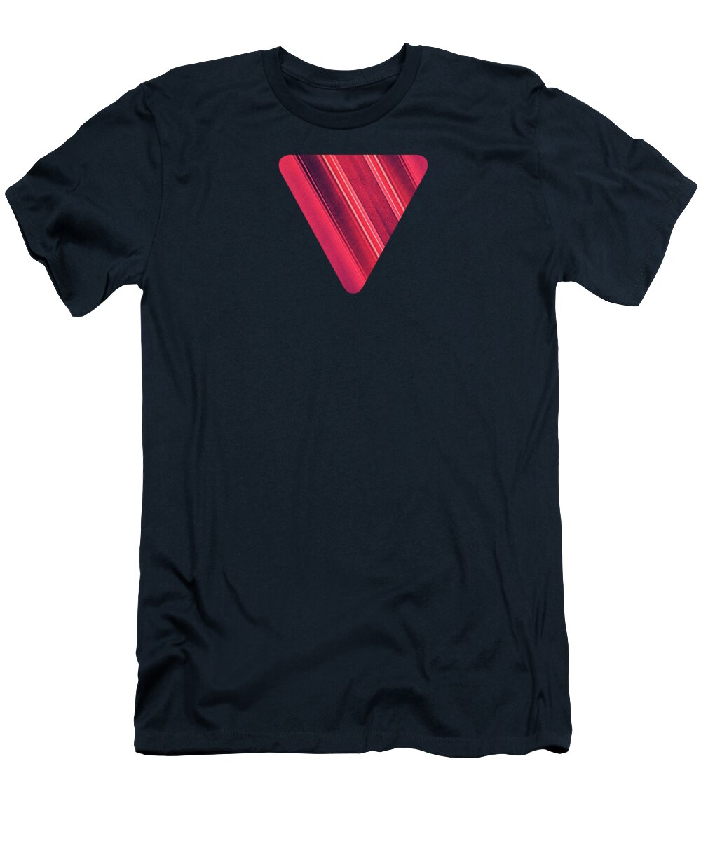 Abstract T-Shirt featuring the photograph Modern Red Black Stripe Abstract Stream Lines Texture Design by Philipp Rietz