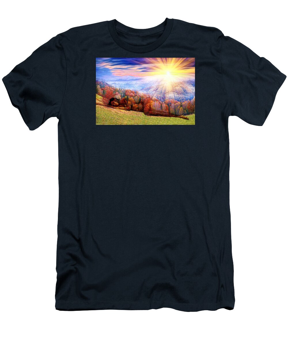 Mother Nature T-Shirt featuring the digital art Mother Nature by Lilia D