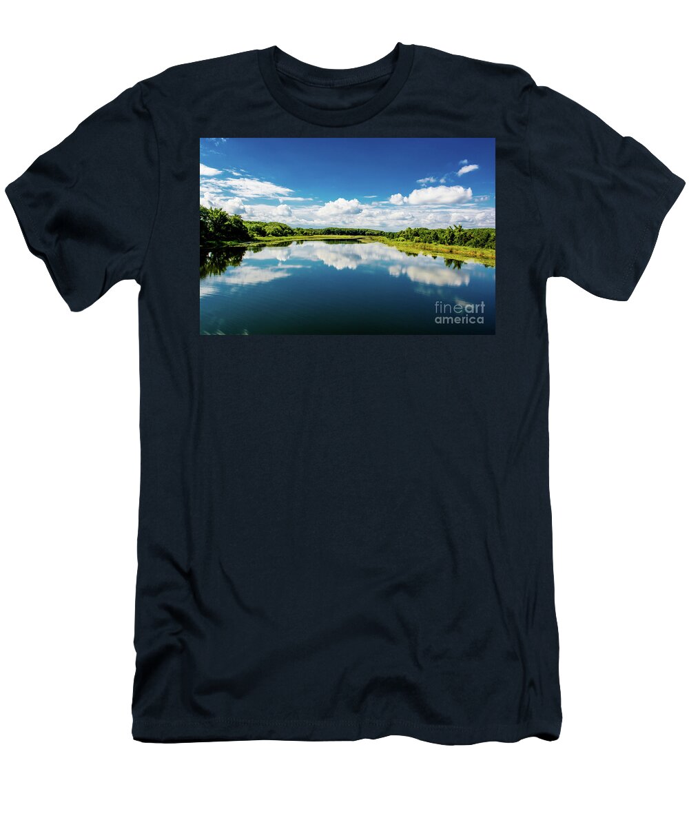 Austria T-Shirt featuring the photograph National Park Wetlands of the River Danube in Austria by Andreas Berthold
