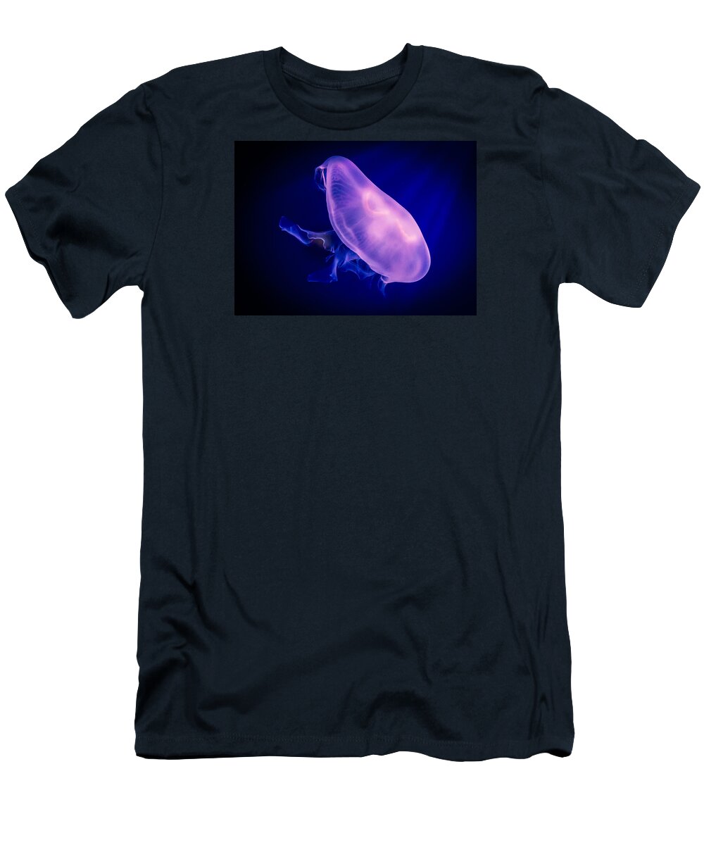 Animals T-Shirt featuring the photograph Night Jelly by Rikk Flohr