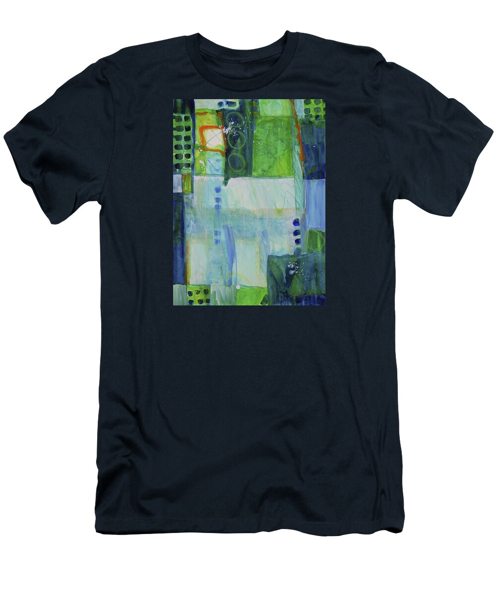 Abstract T-Shirt featuring the painting Nightfall by Lynda Hoffman-Snodgrass