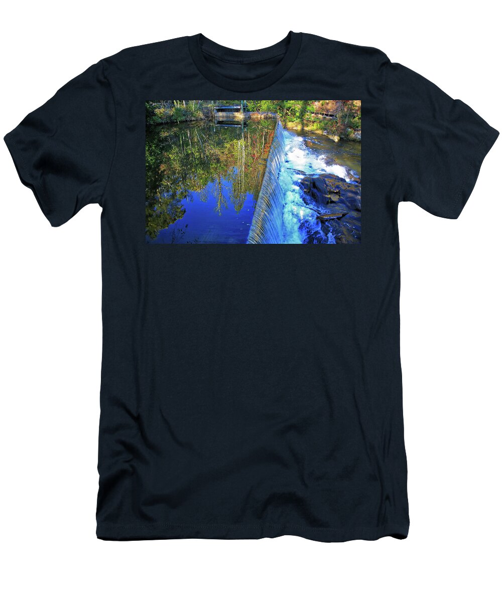 Nora Mill T-Shirt featuring the photograph Nora Mill Race by Dale R Carlson