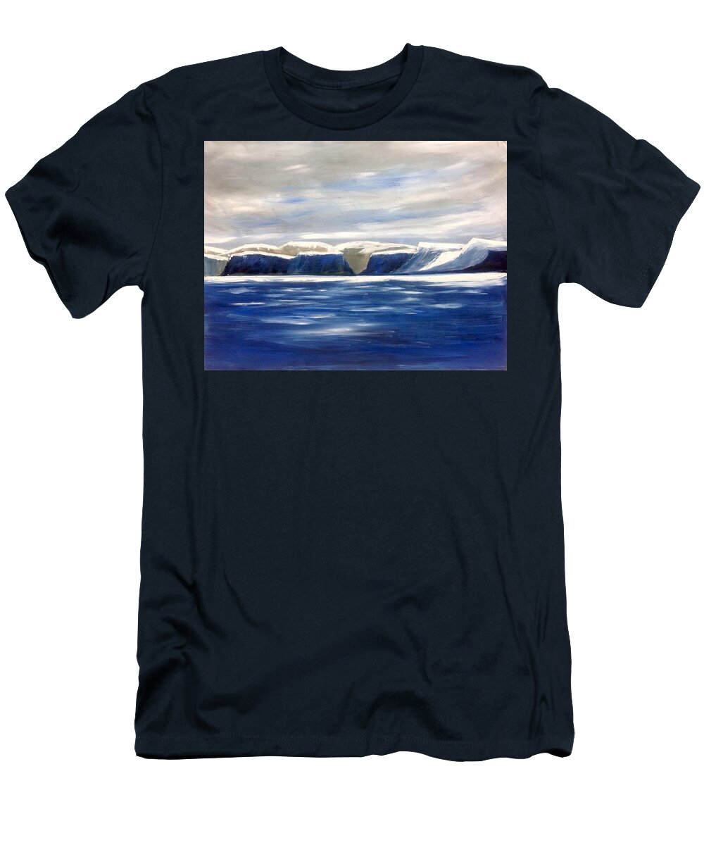 Arctic Landscape Painting T-Shirt featuring the painting North Baffin Blues by Desmond Raymond
