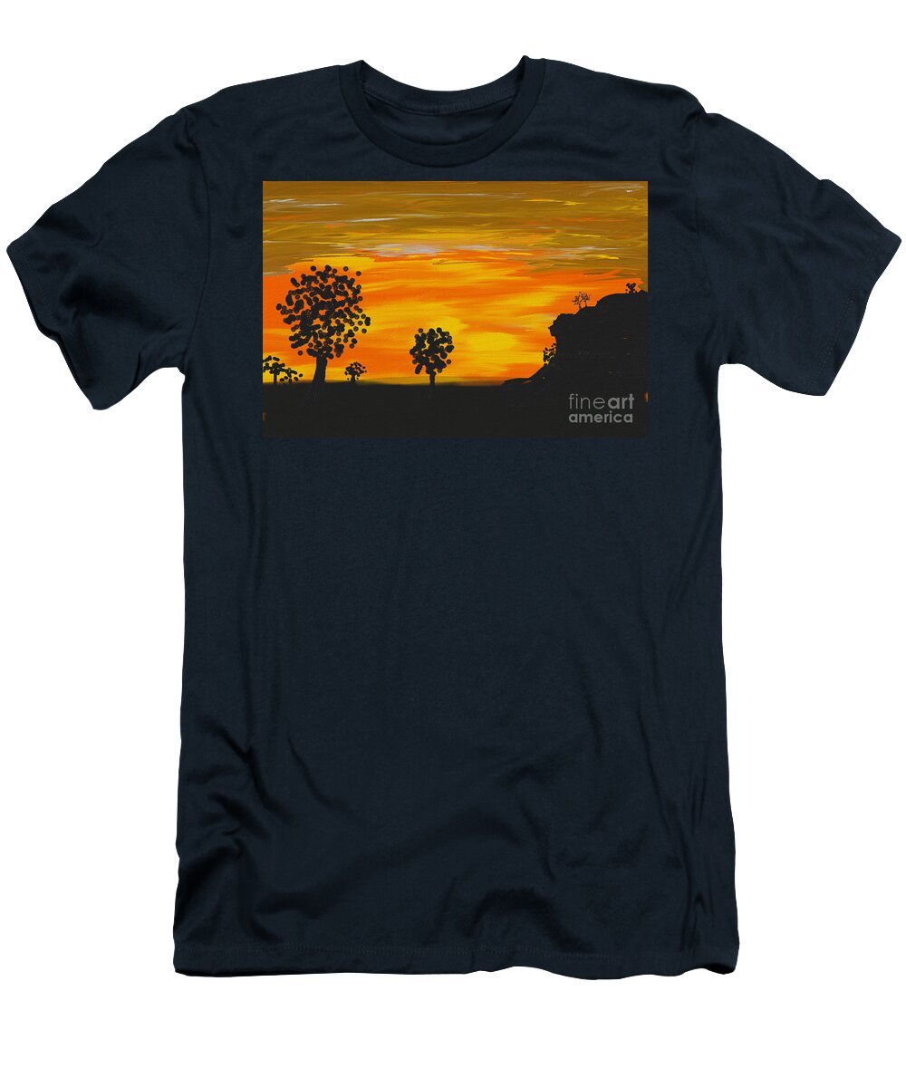 200 Views T-Shirt featuring the digital art Novice Desert Sky by Jenny Revitz Soper