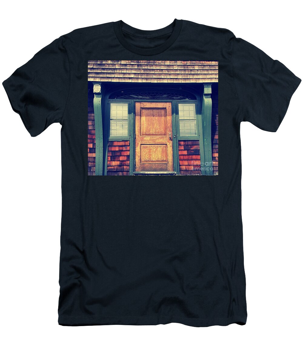 Door T-Shirt featuring the photograph Old Oak Door by Stacie Siemsen