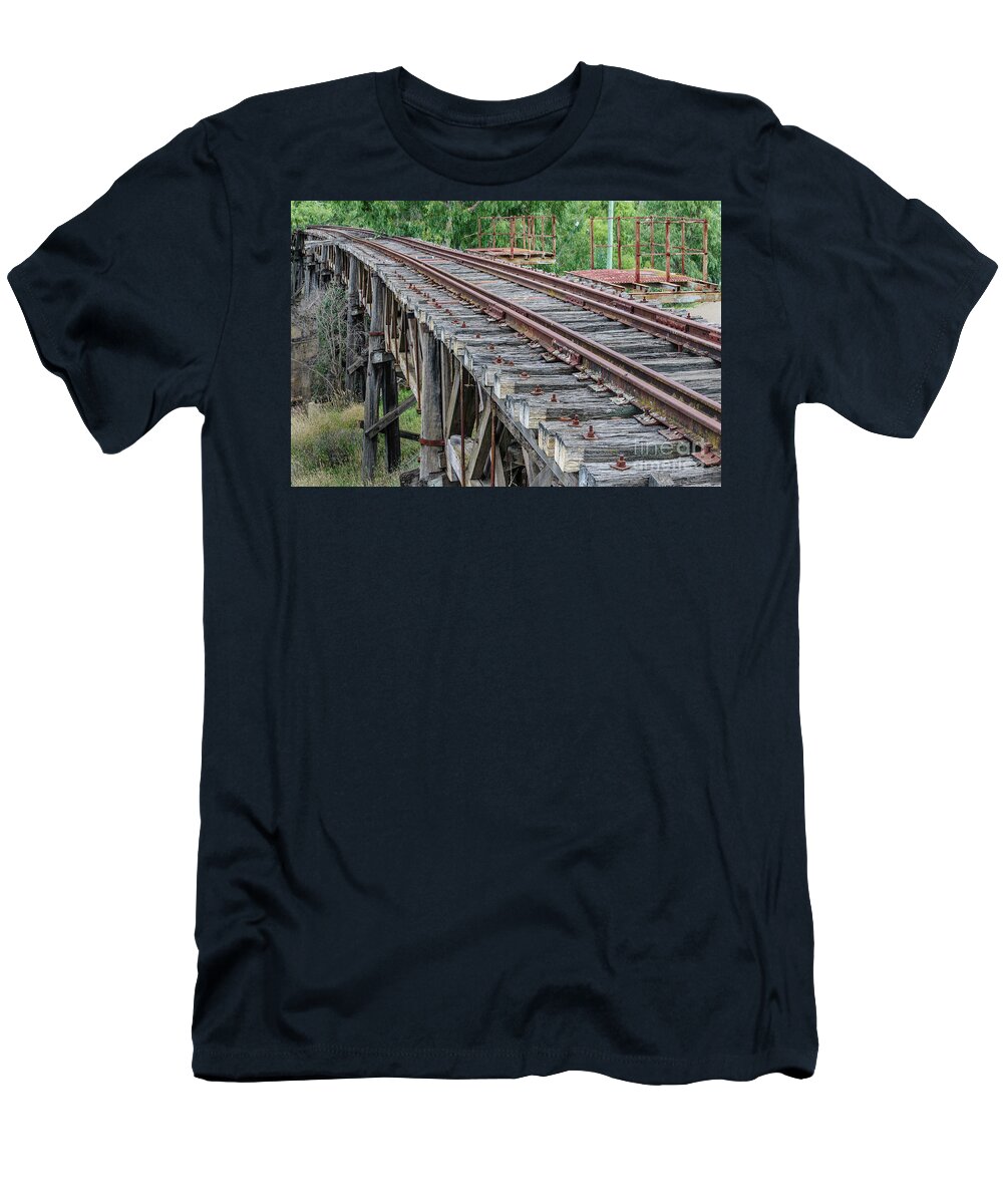 Engineering T-Shirt featuring the photograph Old Railway Bridge by Werner Padarin