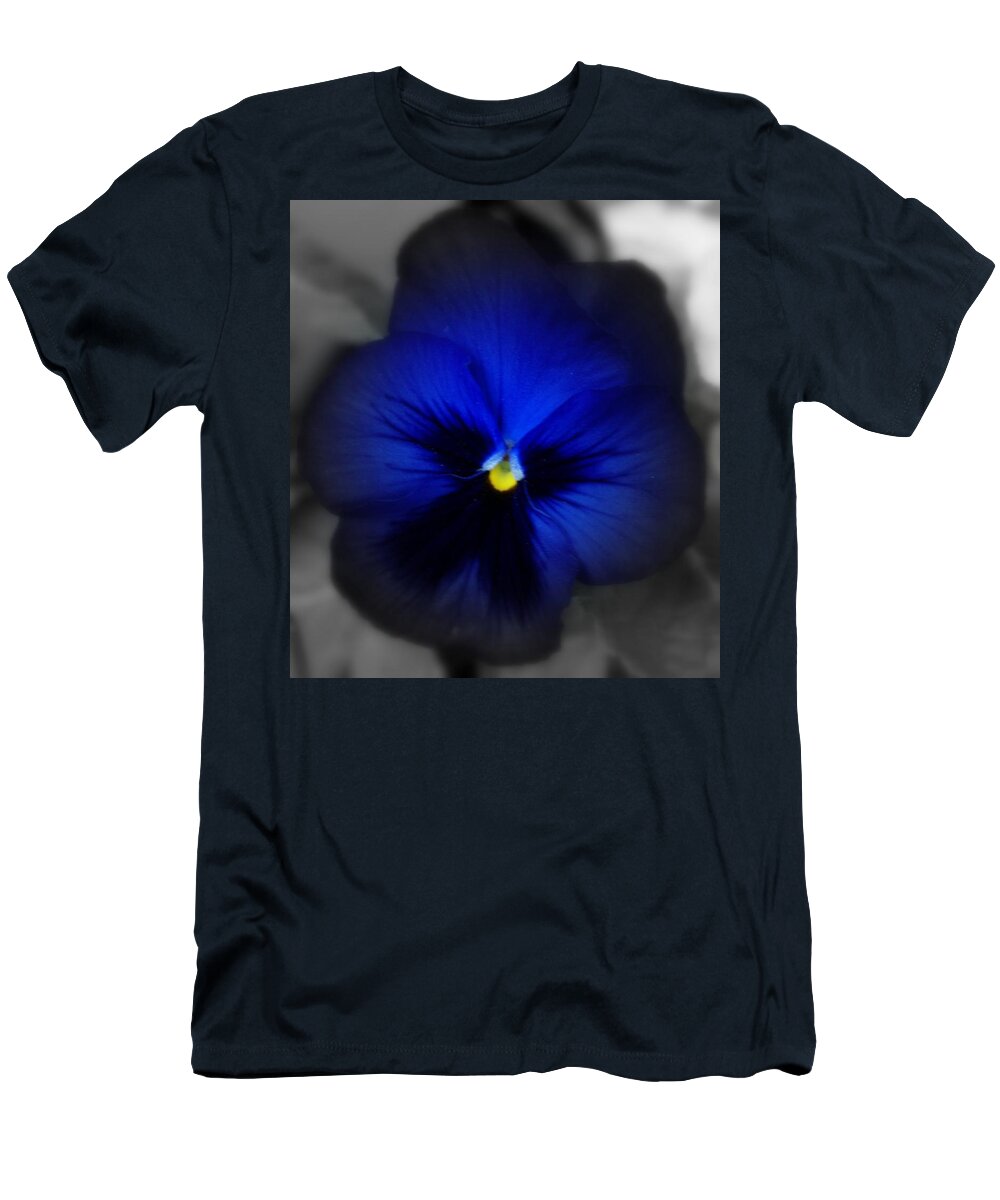 Pansey T-Shirt featuring the photograph Pansey in Blue by Jacqueline Russell