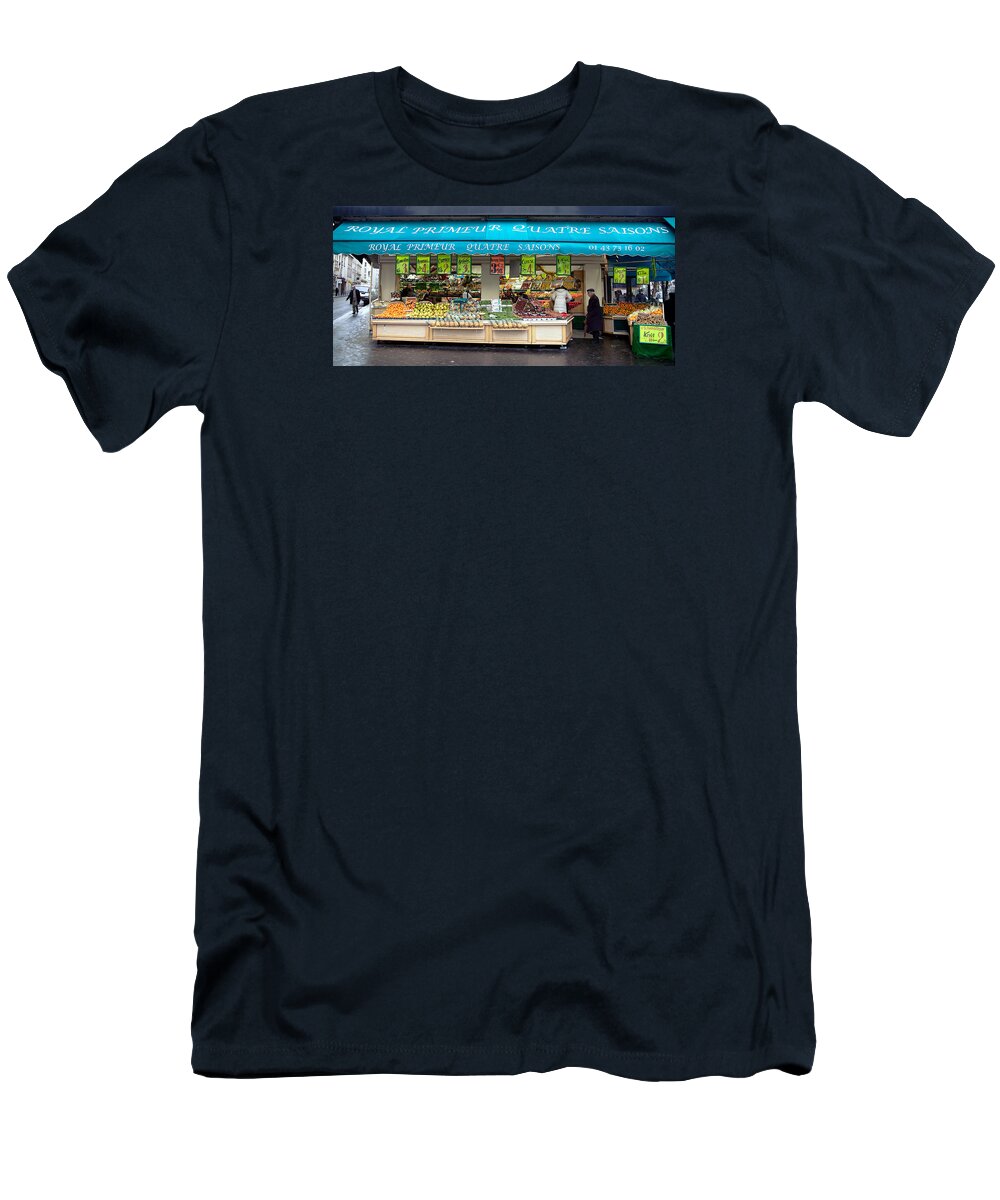 Lawrence T-Shirt featuring the photograph Parisian Market by Lawrence Boothby