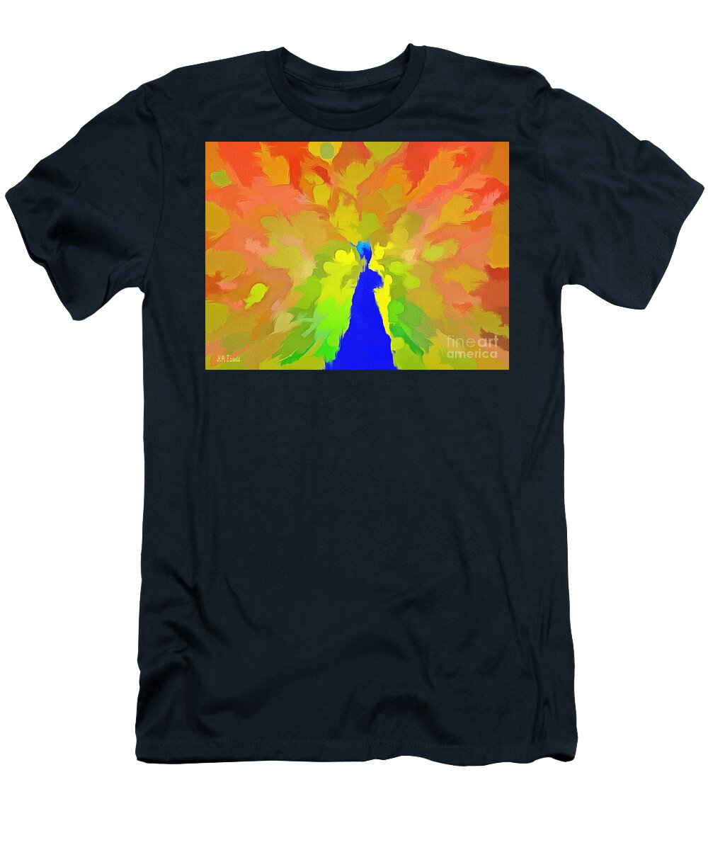 Peacock T-Shirt featuring the digital art Peacok I by Humphrey Isselt