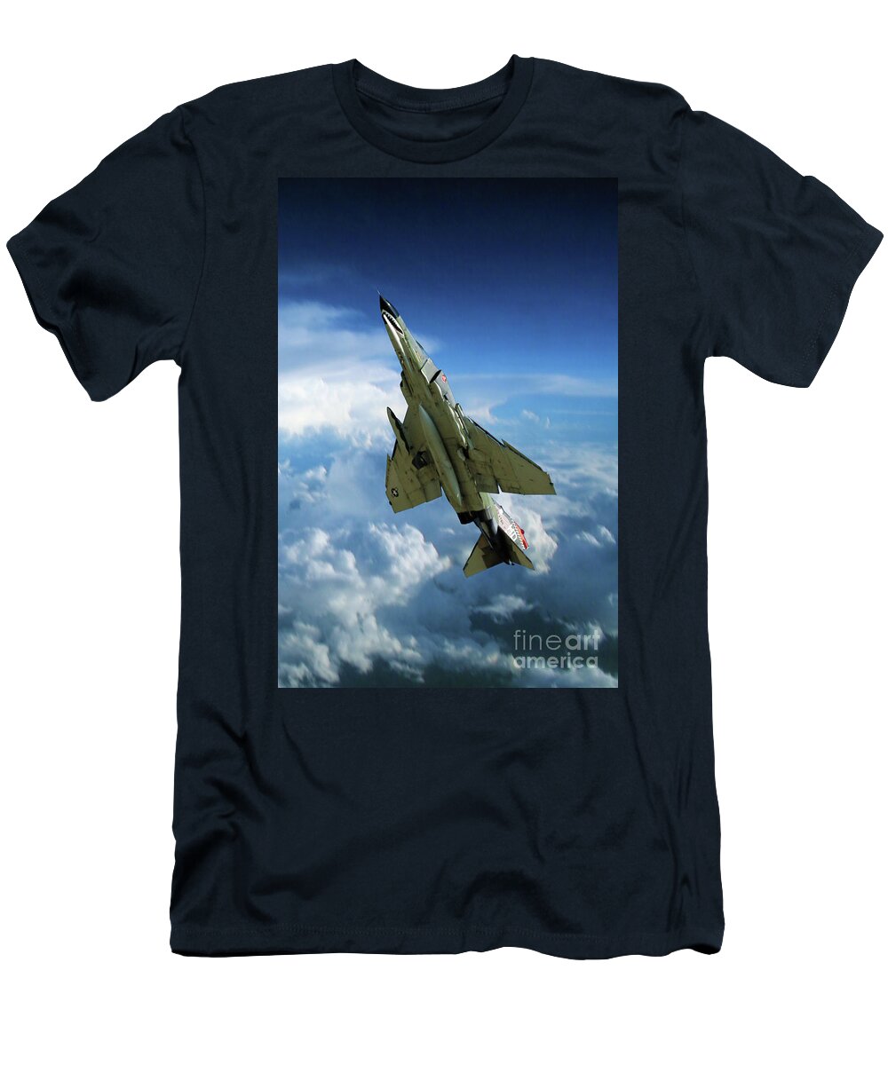 F-4 T-Shirt featuring the digital art Phantom Power Out by Airpower Art