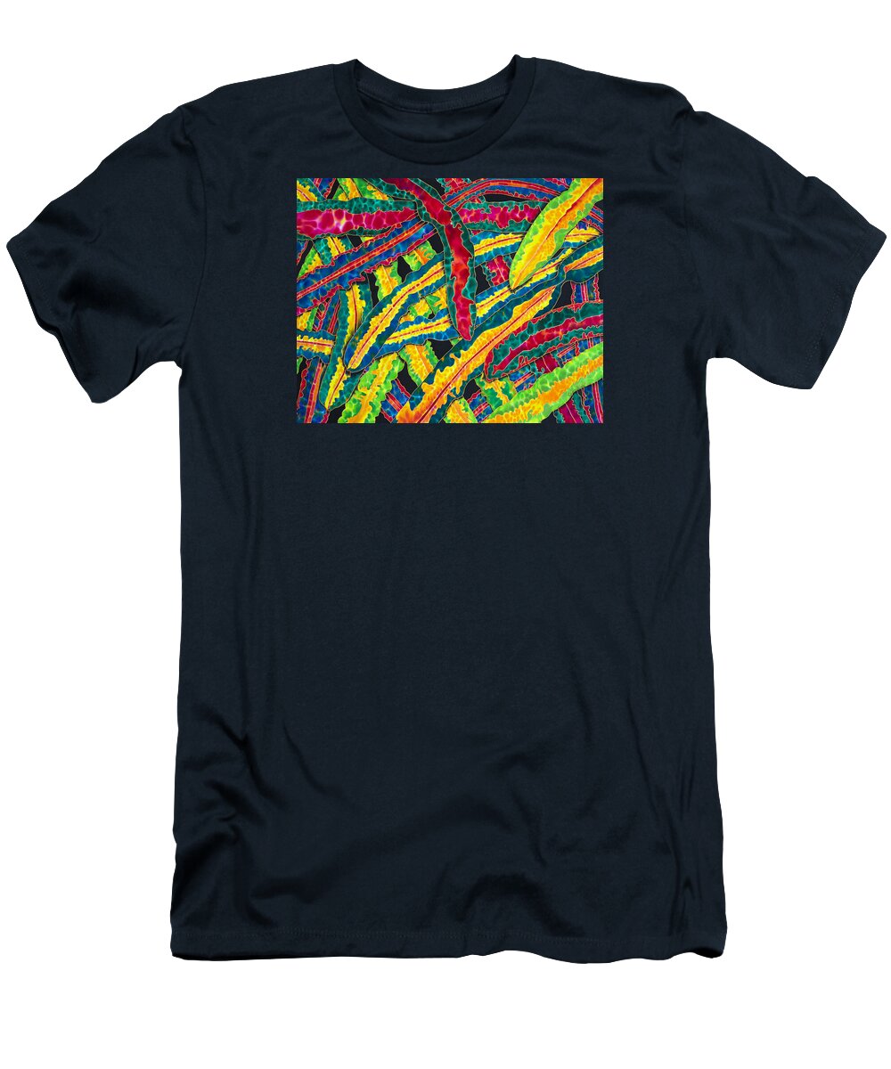 Silk Art T-Shirt featuring the painting Picasso Paintbrush Croton by Daniel Jean-Baptiste